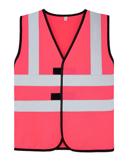 Korntex - Childrens Safety Vest Esbjerg - 4 Reflective Stripes - Neon Pink