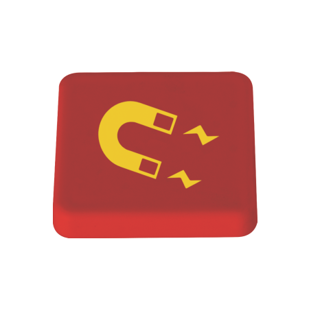 Magneet 40x40 mm - rood
