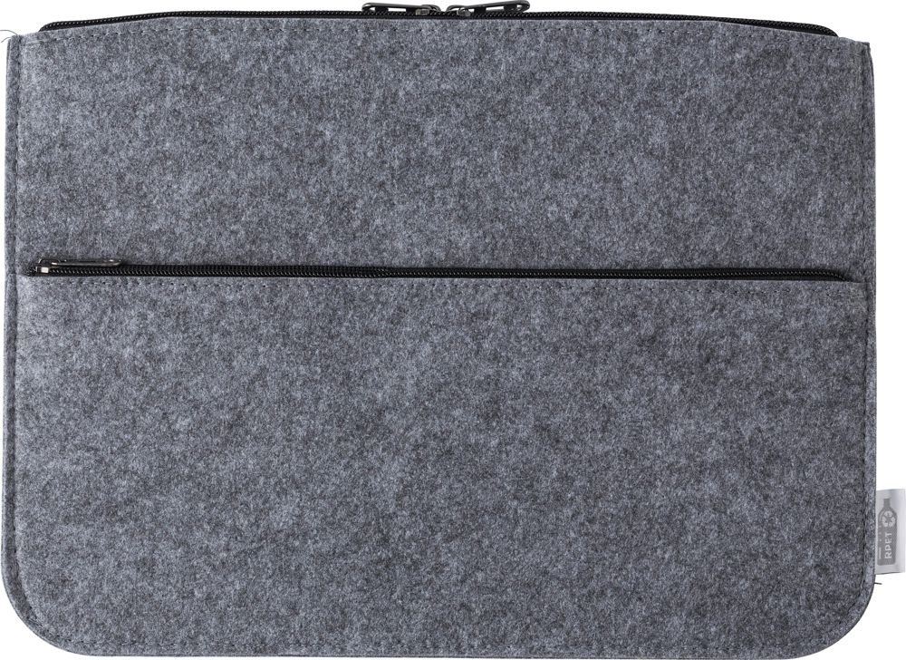 rPET vilten laptophoes Emilia - Grijs