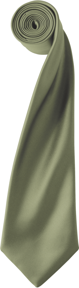 PR750 - Satijnen stropdas - Green Olive