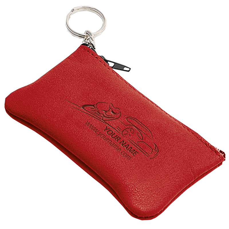 Sleuteltasje P02001Z, Kunstleder, Groen - Rood