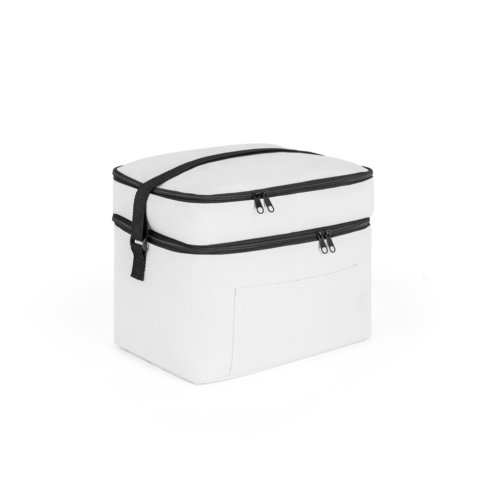 CANCUN LARGE. Tochttas van 600D, gerecycled polyester, met verstelbare schouderband 14 L - Wit