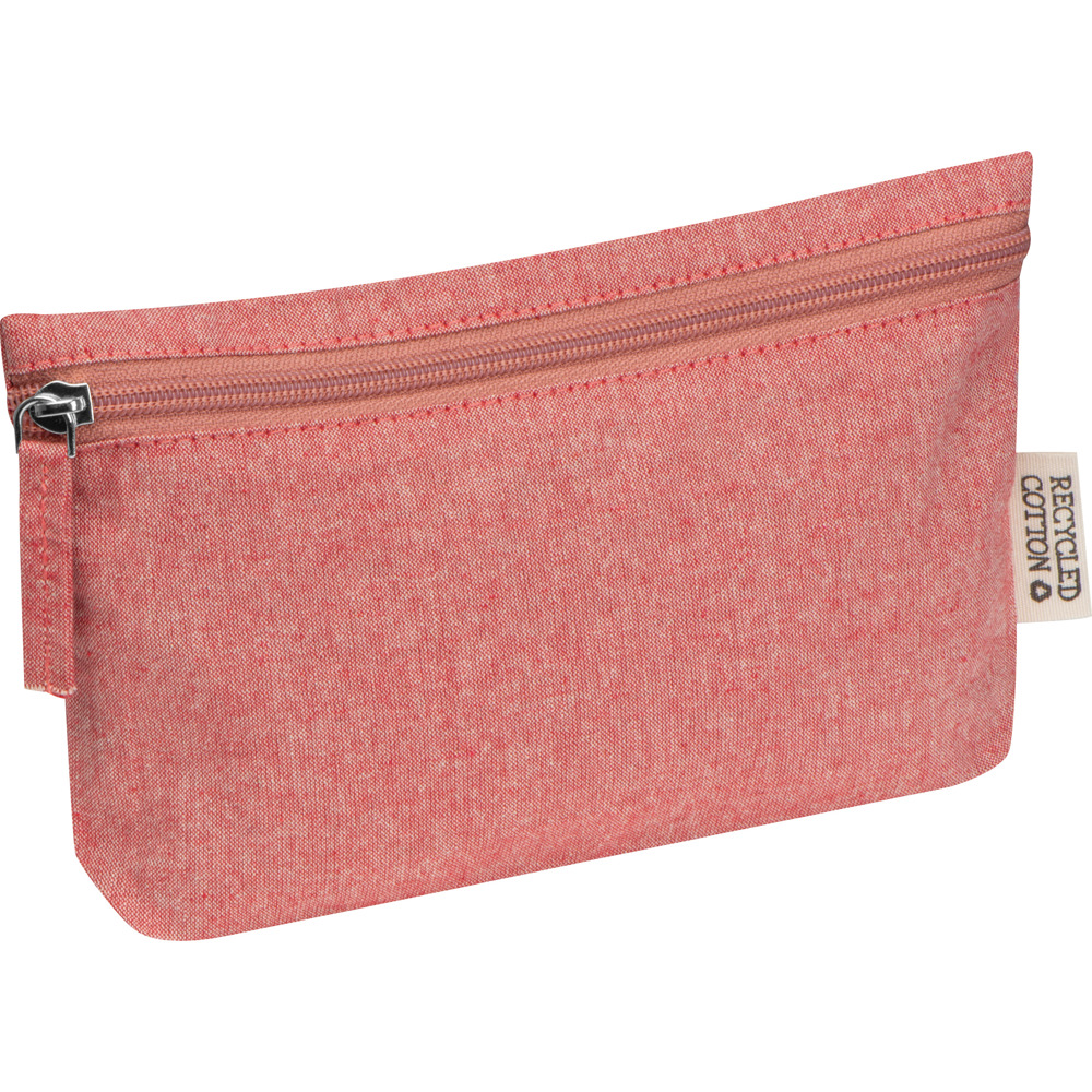 Katoenen tasje met rits - Rood