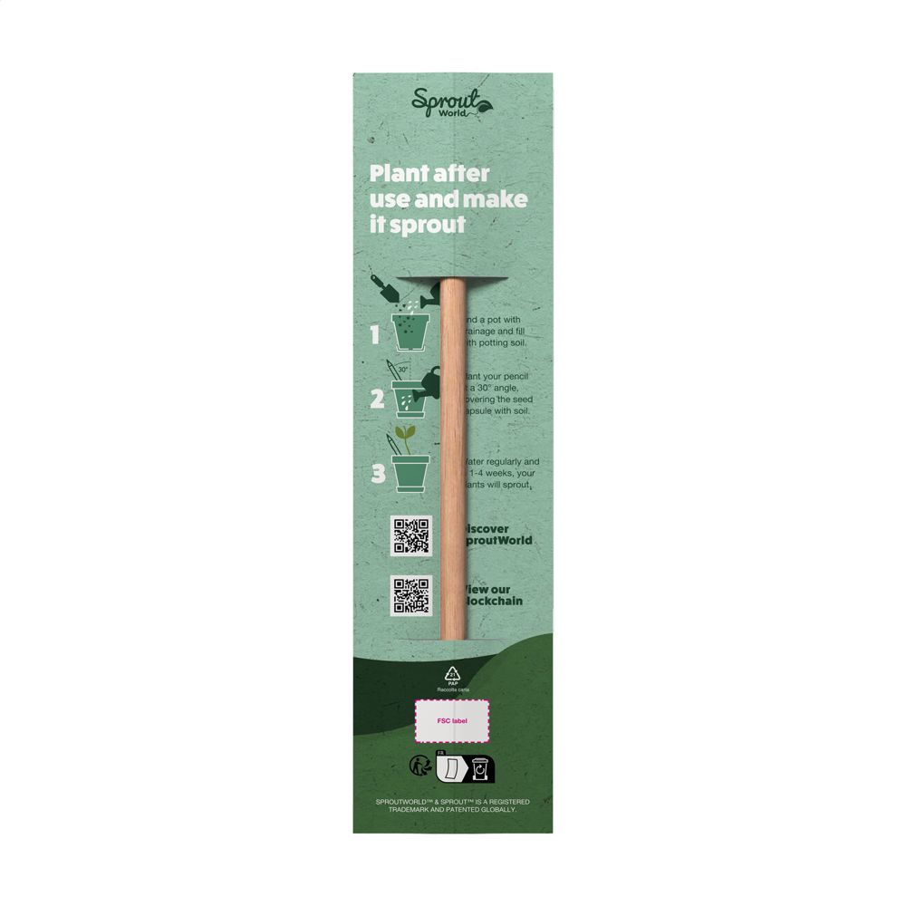 Enkele kopkaart voor Sproutworld potlood