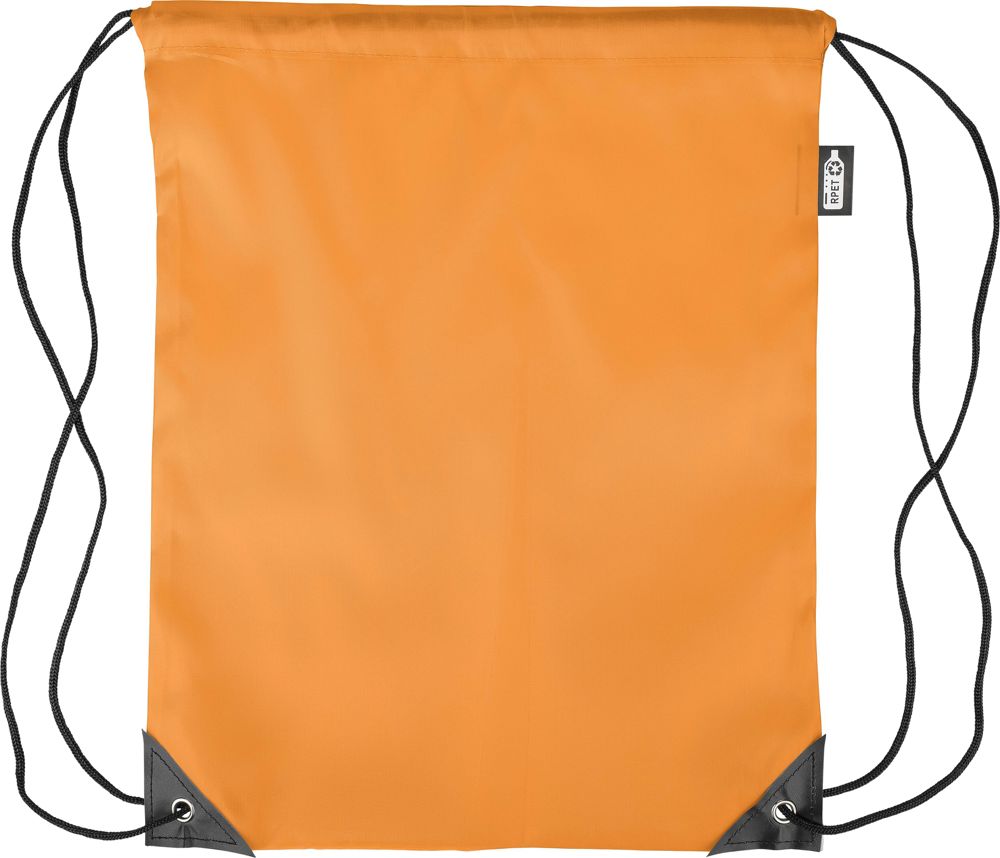 Gerecyclede rPET polyester (210D) trekkoord rugtas Enrique - Oranje