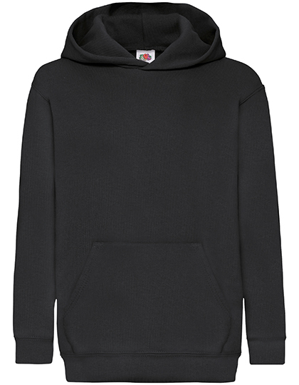 Fruit of the Loom - Kids´ Classic Hooded Sweat - Black