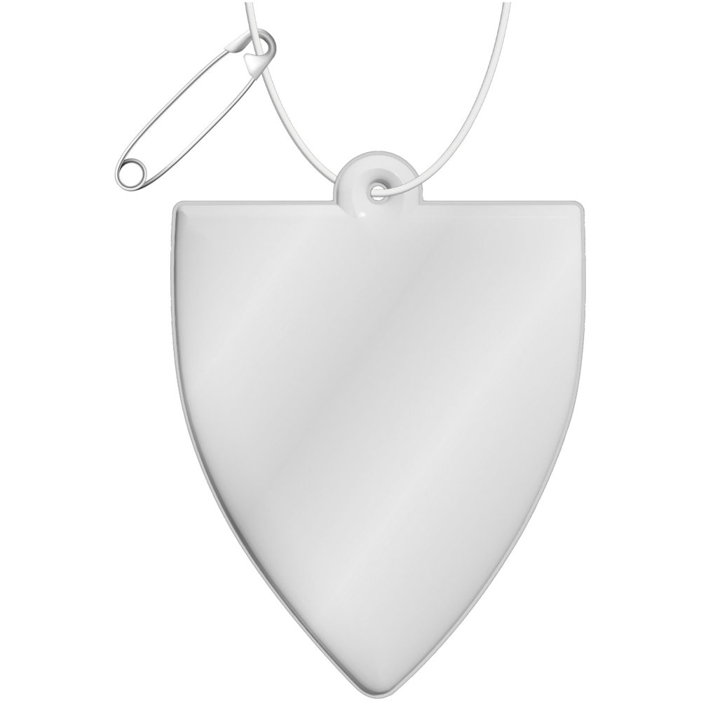 RFX™ H-12 reflecterende pvc hanger met badge - Wit