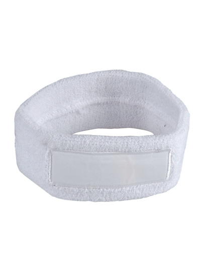 L-merch - Head Sweatband With Label - White