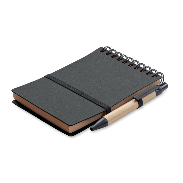 NOTIE - B7 Gerecycled notitieboek met b - Steengrijs