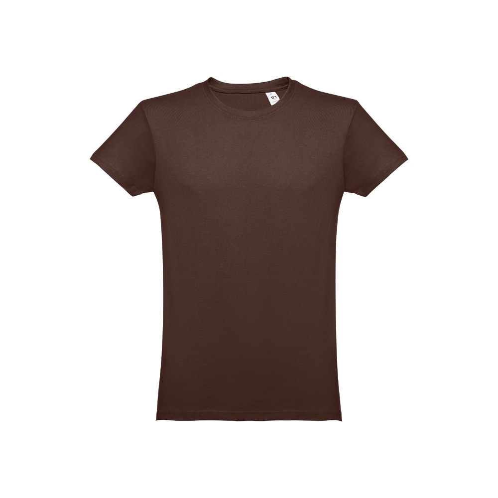 THC LUANDA. Heren-T-shirt in tubekatoen - donkerbruin