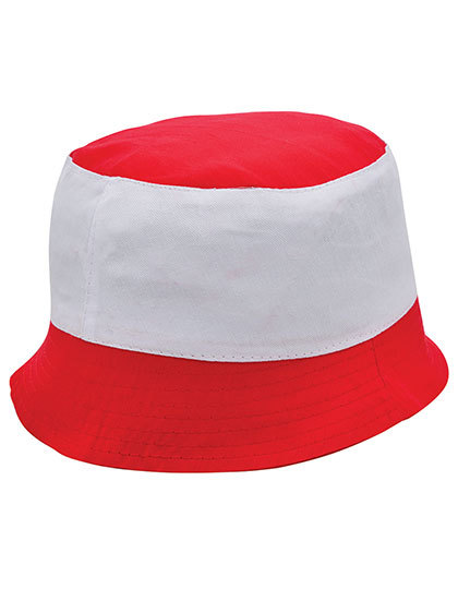 L-merch - Cotton Sun Hat - Red, White