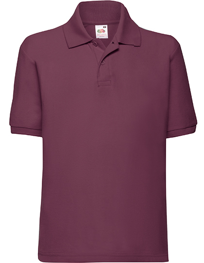 Fruit of the Loom - Kids´ 65/35 Polo - Burgundy