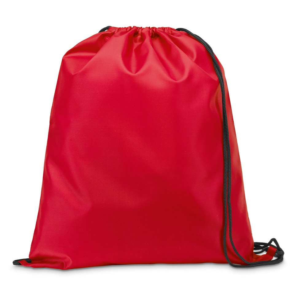 CARNABY. 210D rugzak met zwarte trekkoorden - Rood