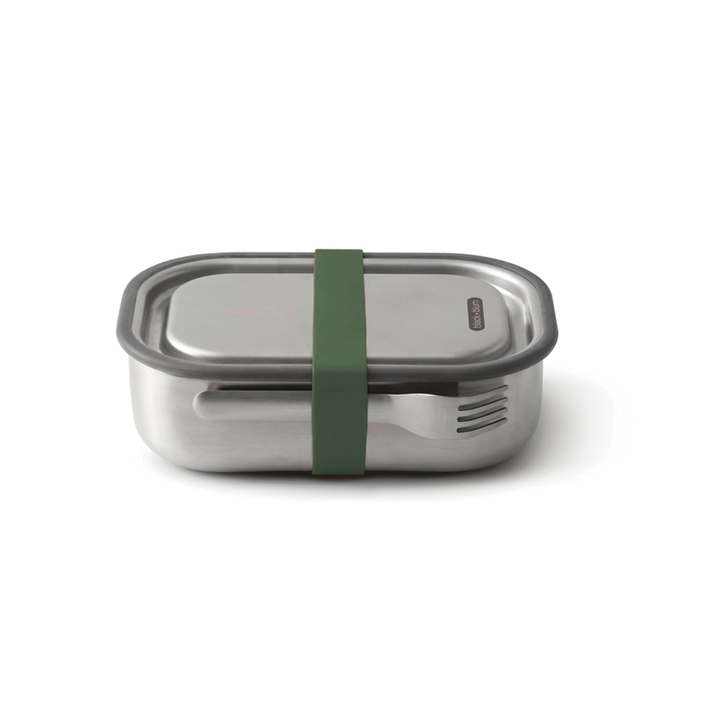 Black+Blum RVS Lunchbox Groot - olijfgroen (± PMS 357)