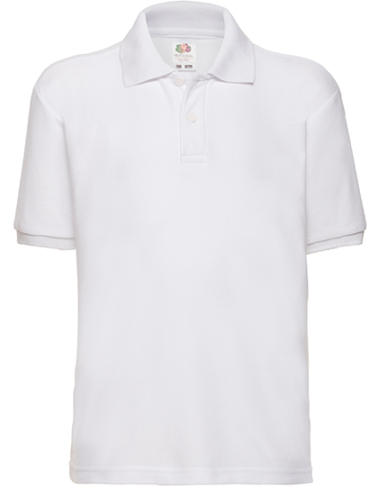 Fruit of the Loom - Kids´ 65/35 Polo - White