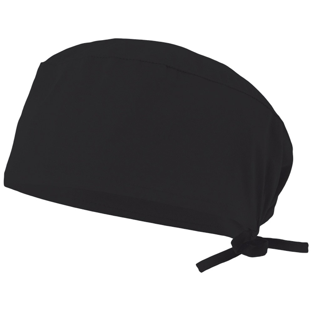 VL ENLIL. Sanitaire keperstof muts (190g/m²), van katoen (35%) en polyester (65%) - Zwart