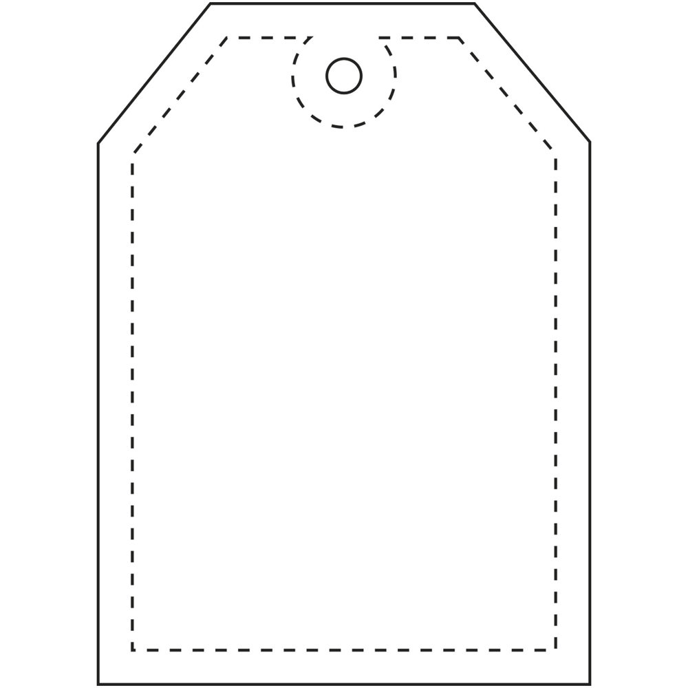 RFX™ H-12 reflecterende pvc hanger met label