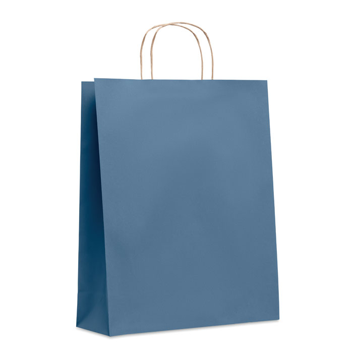 PAPER TONE L - Grote papieren geschenktas - Blauw