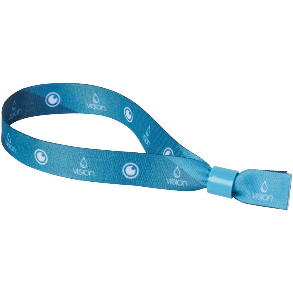 El sublimatie polsband - kunststof sluiting - Blauw