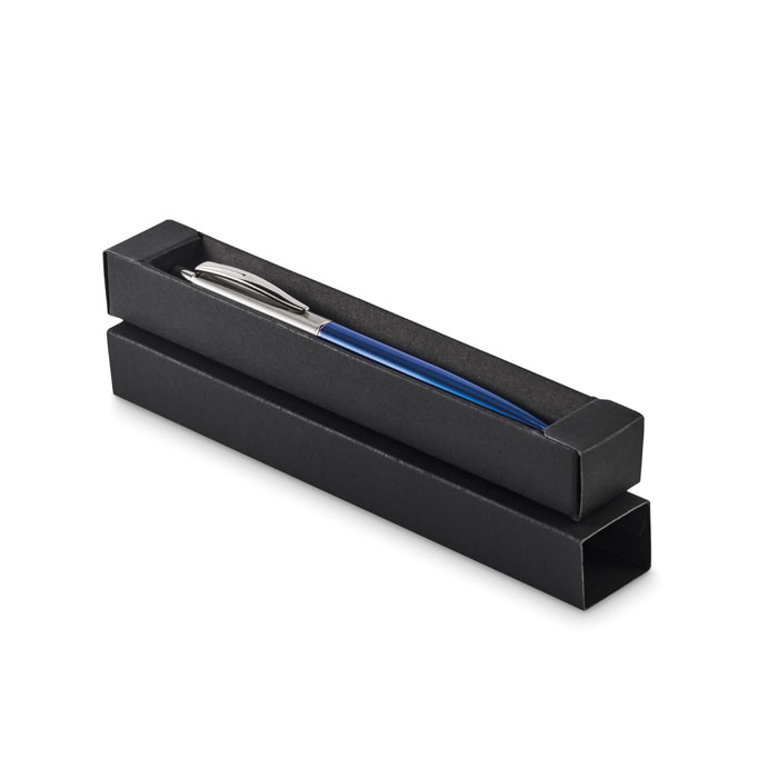 GRAZ COLOUR - Balpen met drukknop in doosje - Blauw