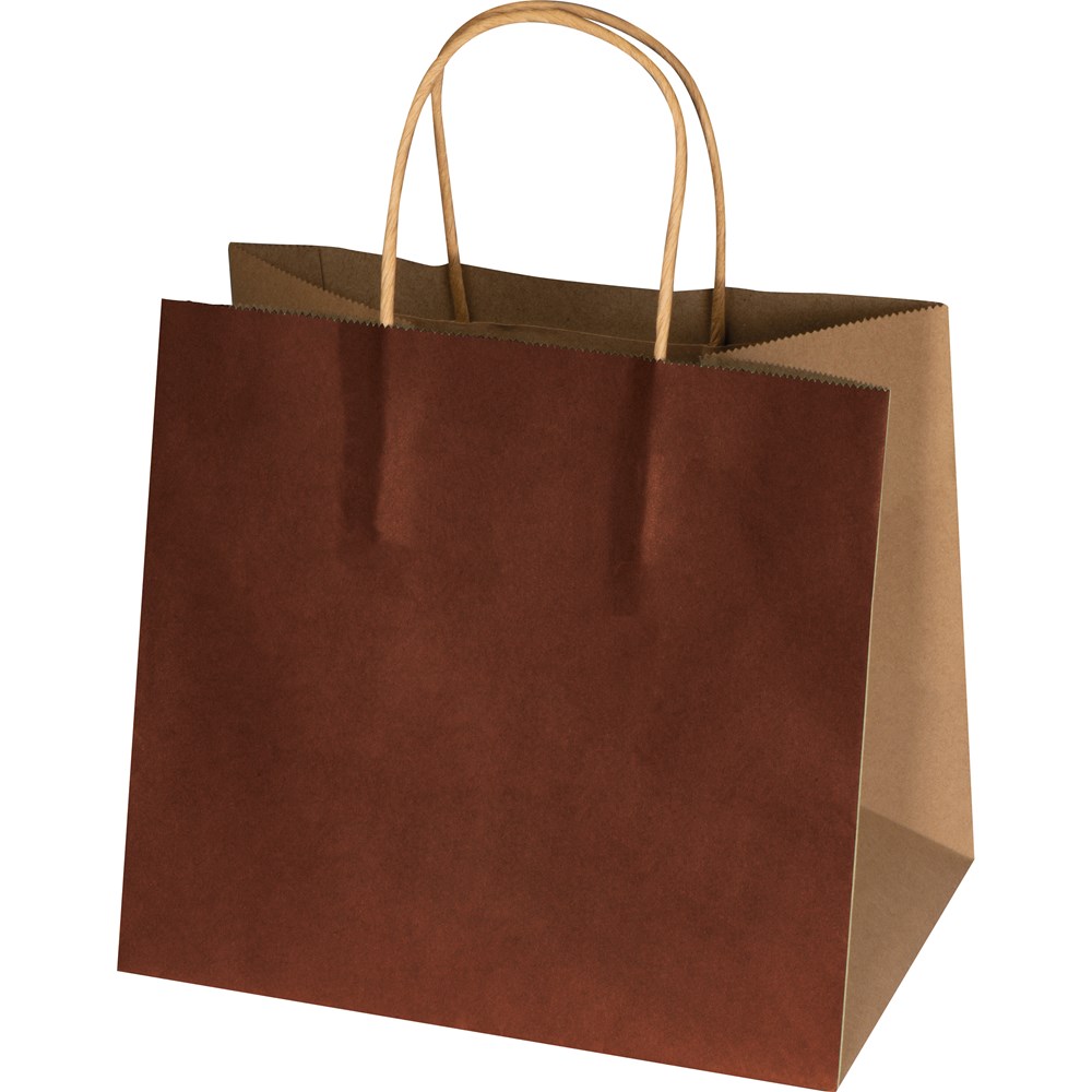 papieren tas, klein - Bruin