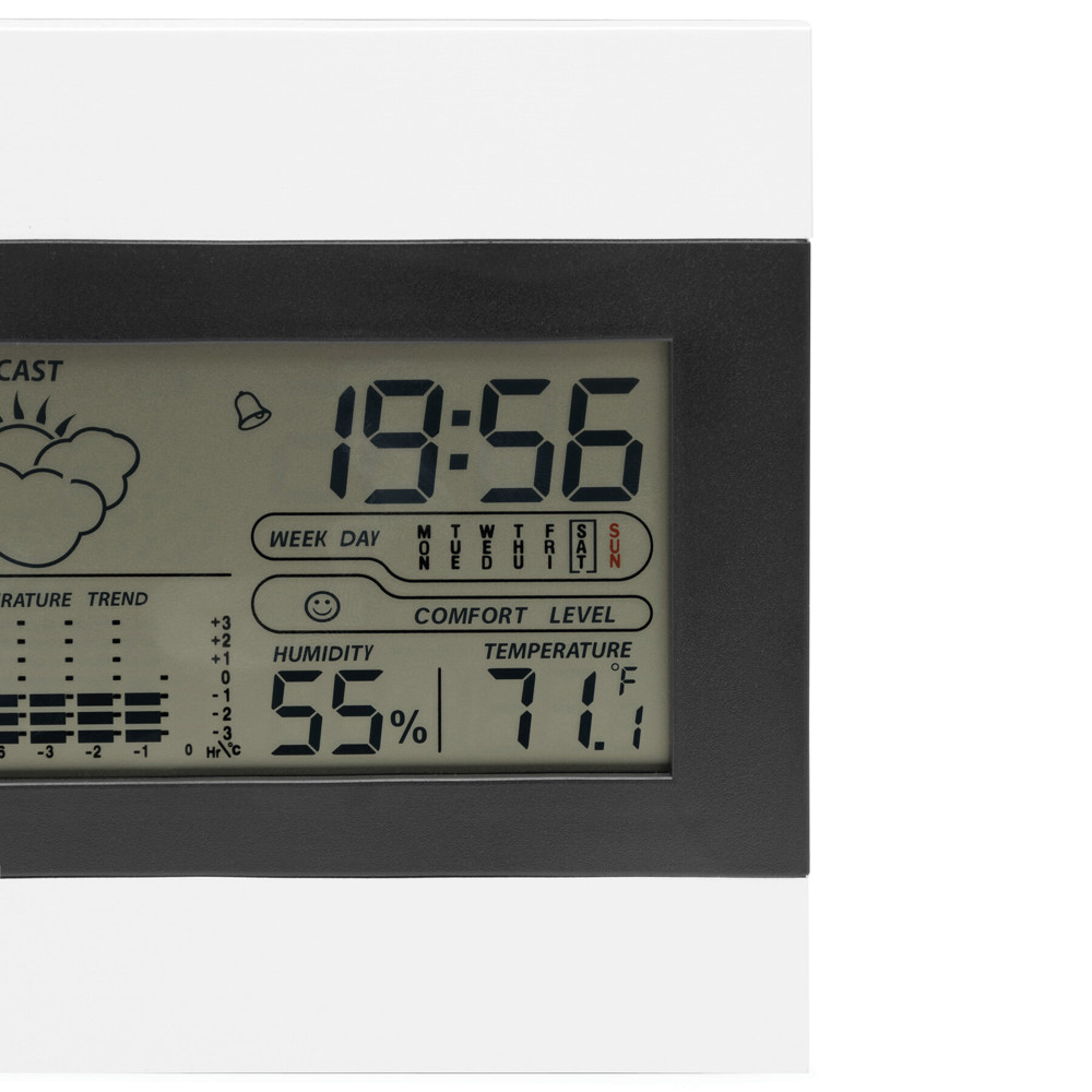 SHINY DAY - Weerstation met alarm en aluminium cover