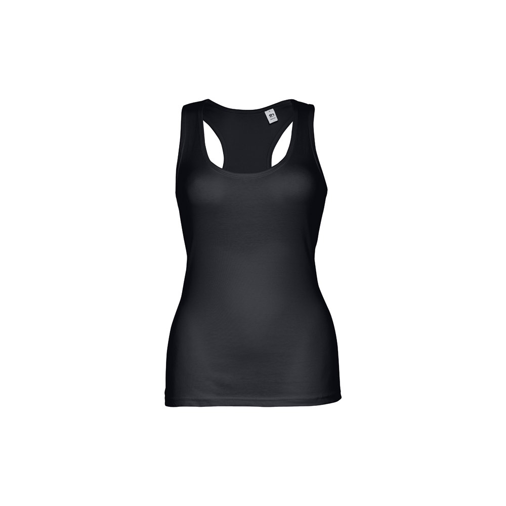 THC TIRANA. Katoenen dames-T-shirt zonder mouwen - Zwart