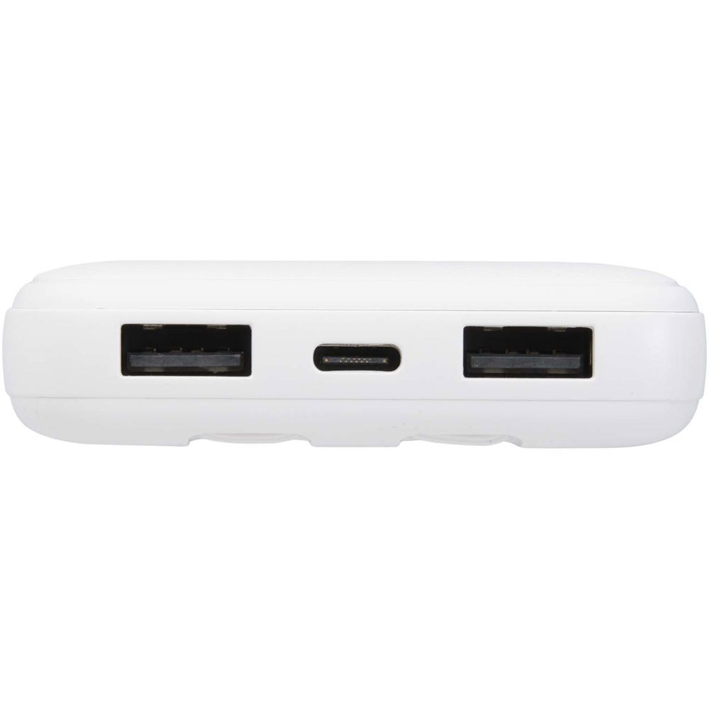 Adhil powerbank van 10.000 mAh 10 W van gerecycled plastic met 2 ingebouwde kabels