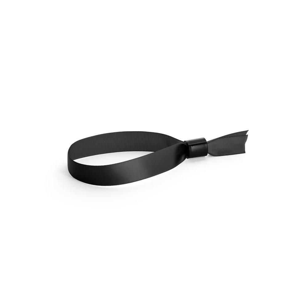 SECCUR. Sabotagebestendige satijnen armband - zwart