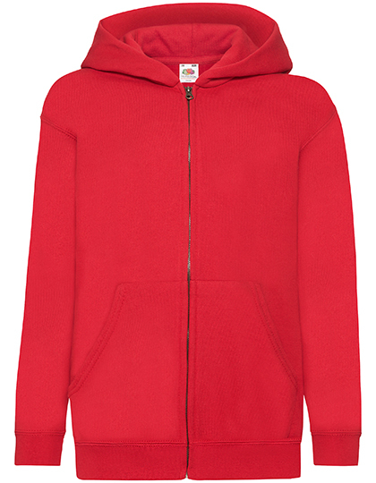 Fruit of the Loom - Kids´ Classic Hooded Sweat Jacket - Red