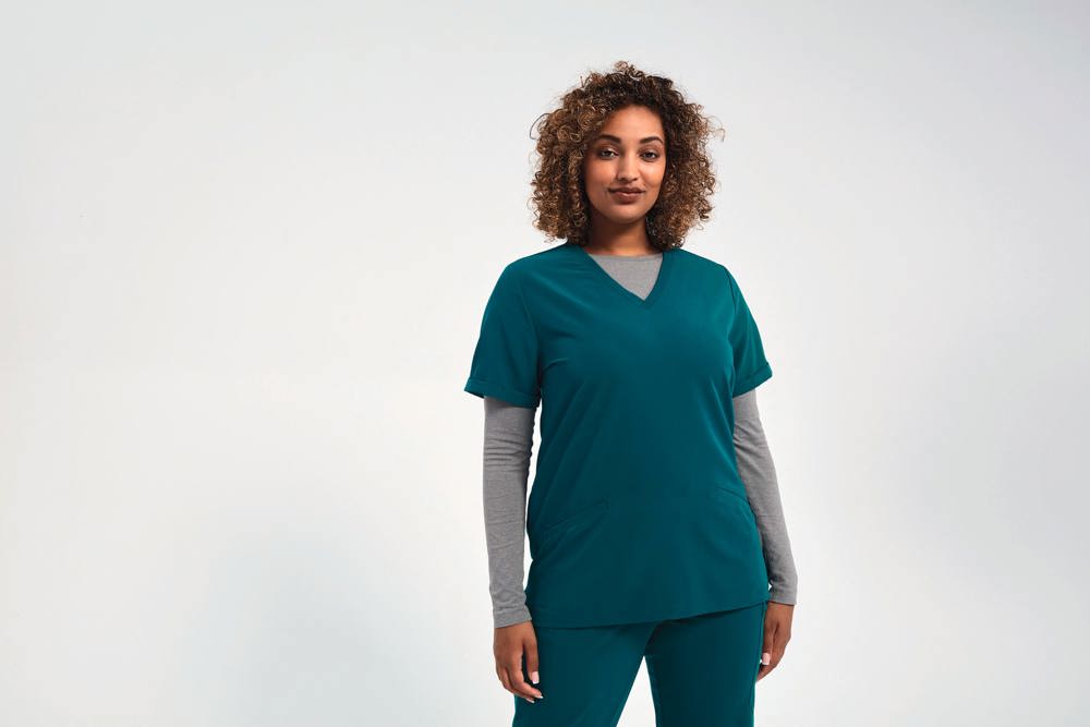 NN310 - Stretch tuniek met korte mouwen voor dames
