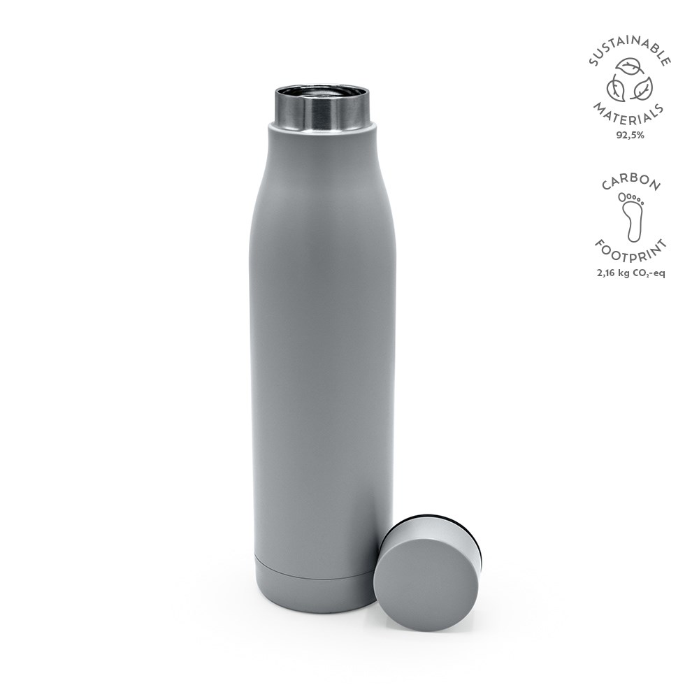 Acuara fles gerecycled roestvrij staal 630 ml - zilver