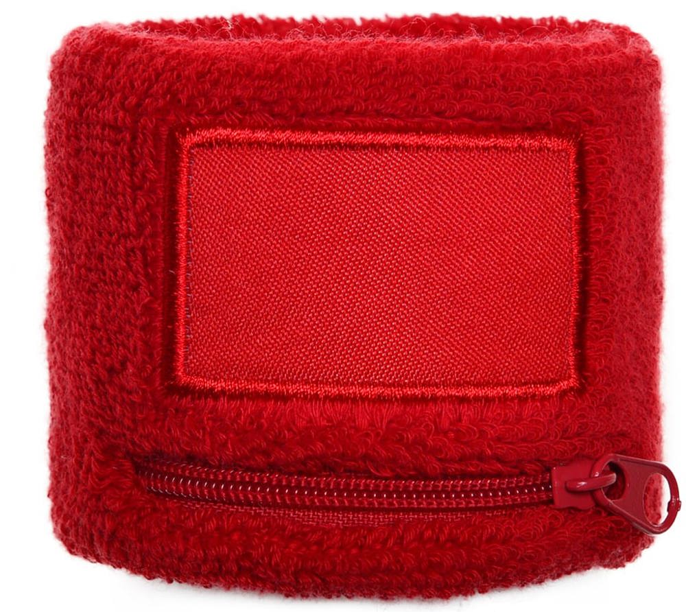 Polsband met label en ritsvakje - Rood (PMS 199c) / Rood