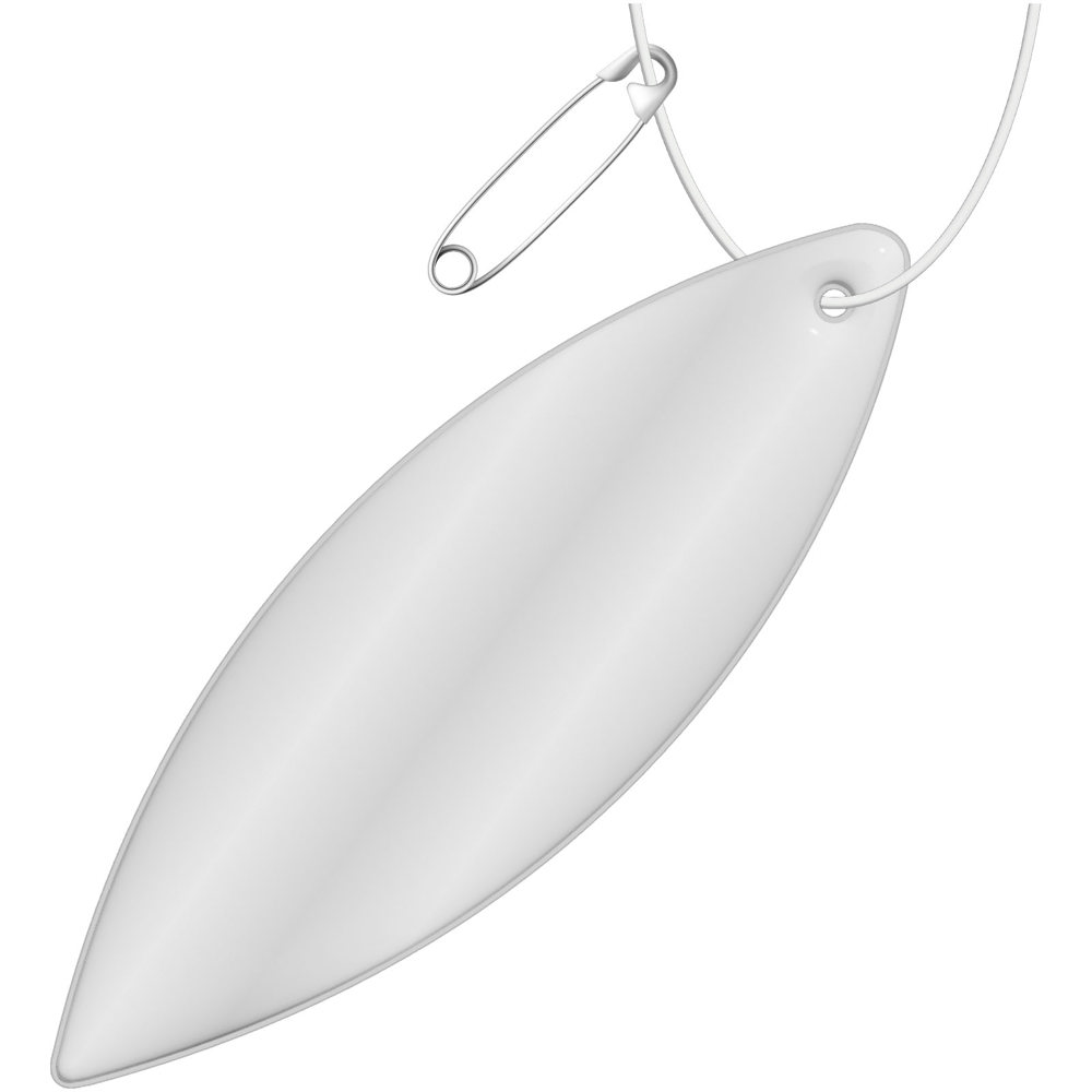 RFX™ H-12 reflecterende pvc hanger met ellips - Wit