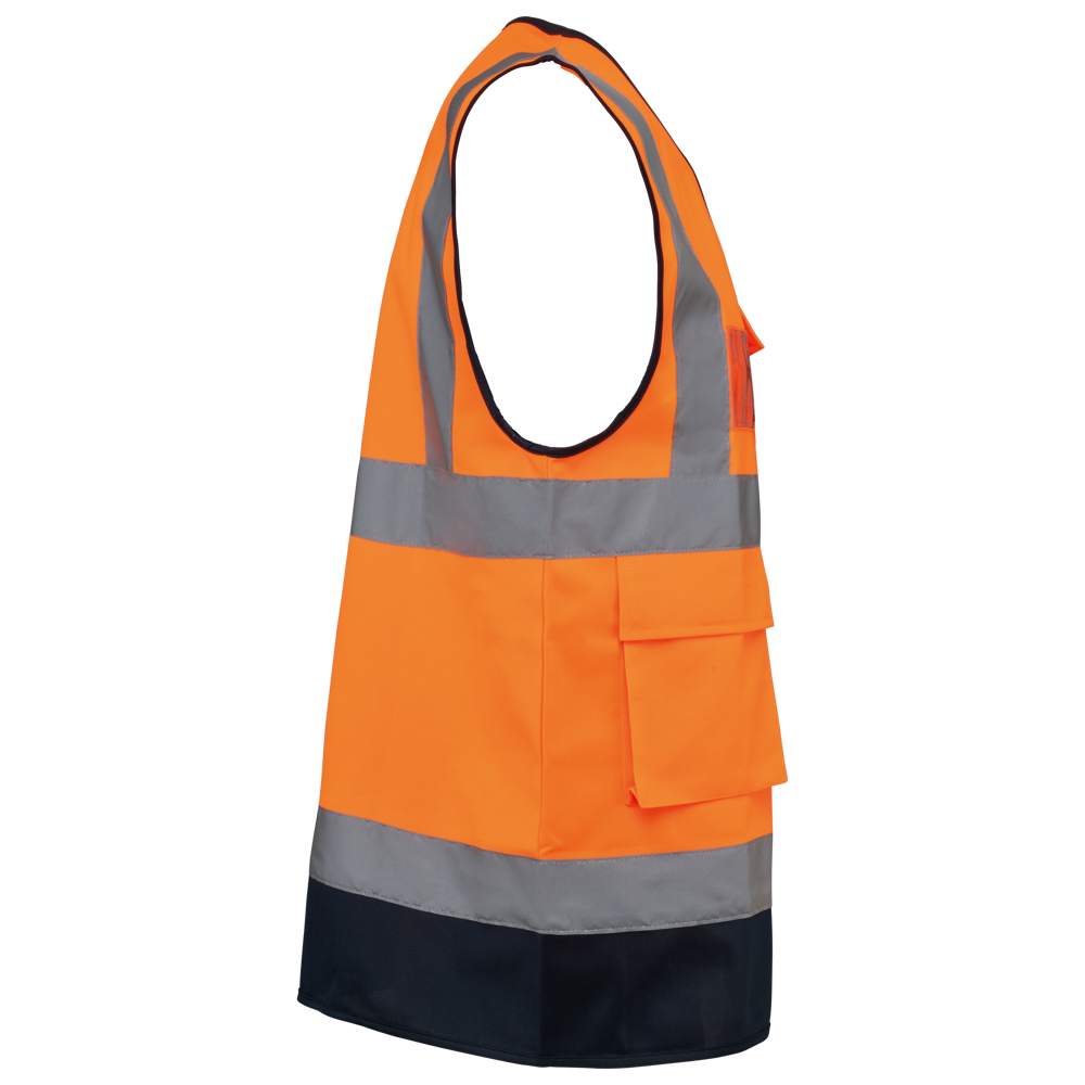 WK618 - Gerecycled HI-VIZ VEILIGHEIDSHESJE met rits